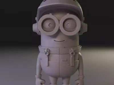 Minions car racer 3D print model