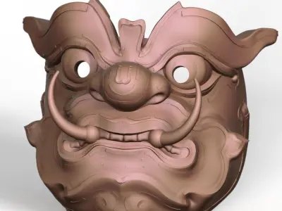 Mask-Yak Thai Art Pattern for 3D Print 3D print model