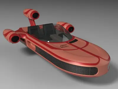 Landspeeder X-34 from movie Star Wars 3D model
