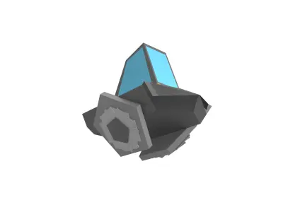 Future Car v1 001 Low-poly 3D model