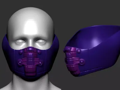 helmet high poly sculpt 3d printable 3D model 3D model