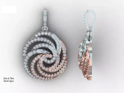 Luxury  pendant for 3D printing 3D print model buy
