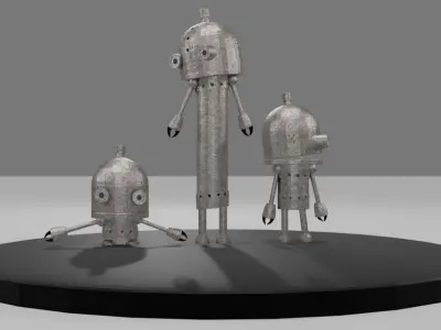 Blender Machinarium 3D  Robot Model Low-poly 3D model