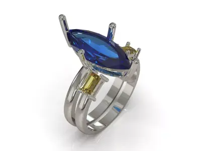 Elegance modern printable wedding ring wr0132 3D print model