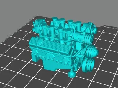 Chevrolet Small Block ITB Engine 3D print model