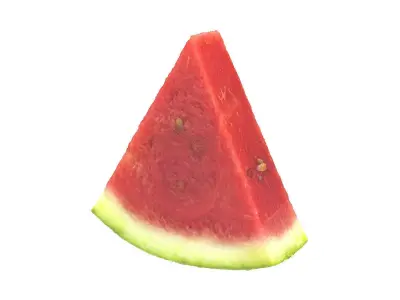 Photorealistic Watermelon Slice 3D Scan 3D model