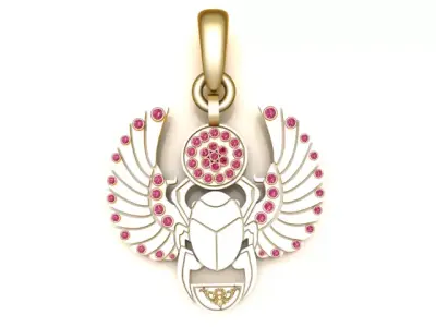 Scarab Wings Pendant 3D Printable mODEL  3D print model