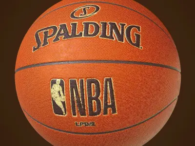 Basketball balls 3 states Low-poly 3D model