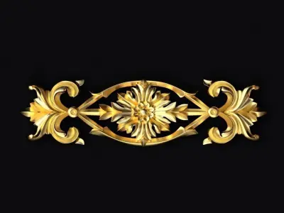 Central decor ornament for furniture 3D model 466