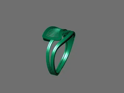 Women Ring Plain Ring Ready STL 3DM Models Womens Rings 3D print model 62