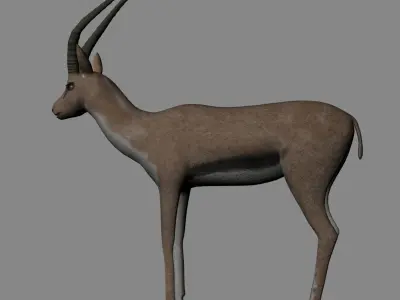 Rigged-Animated Gazelle 3D model