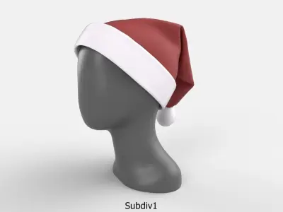 Santa Hat M01 Low-poly 3D model