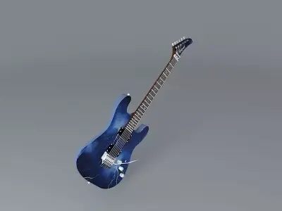 Kramer lightningbolt guitar Free 3D model