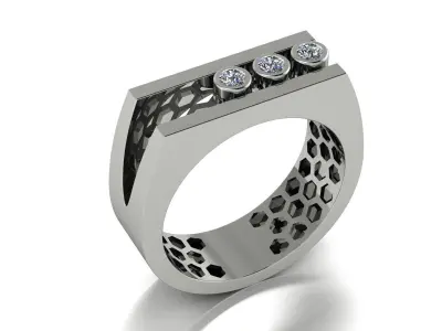 Jewelry Ring Gold 3D print model 34