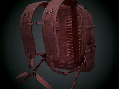 Low Poly Tactical Back Pack  Game Asset  Low-poly 3D model