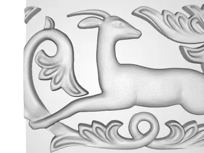 Baguette  deer  grape stone  3D print model