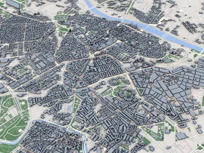 Zaragoza City Spain 3D model