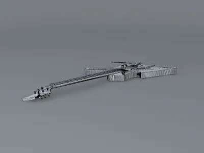 Ed Roman Rockinbat guitar Free 3D model