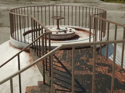 Sphere tank Low-poly 3D model