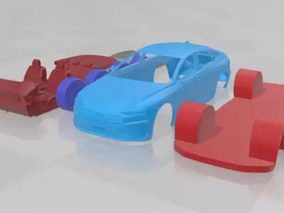 Audi A6 Sportback e-tron 2025 - Separate Parts STL Model 3D print model