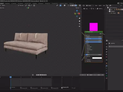 Sofa 01 3D model purchase