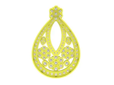 A7769 Luxury Korean Diamond Women Pendant 3D print model