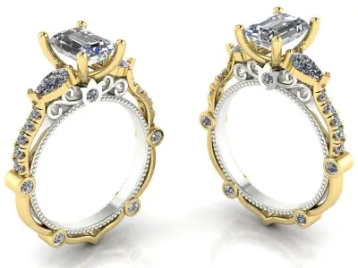 Veragio Ring Collection 8 models  3D print model