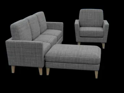 FurnitureSet Pack 01 Low-poly 3D model