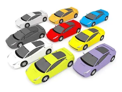 racing car Low-poly 3D model