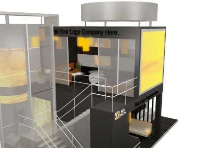  Booth Exhibition Stand a592a  3D model