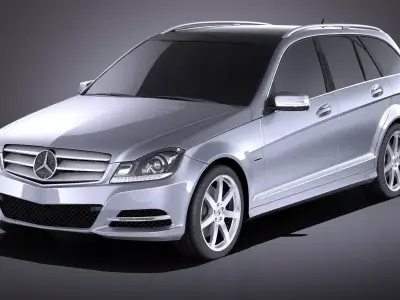 Mercedes-Benz C class Estate 2012 VRAY 3D model