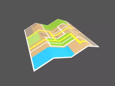 Map v1 001 Low-poly 3D model