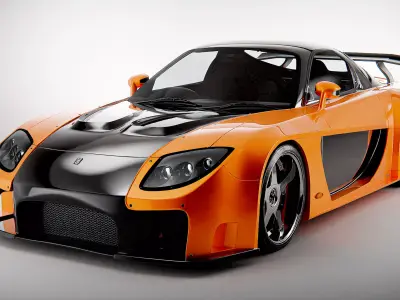 Mazda RX-7 VEILSIDE Low-poly 3D model