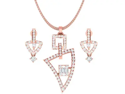 Pendant Earrings combo - 1148 3D print model