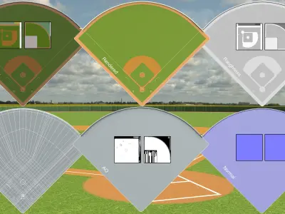 Softball Field 4k PBR Low-poly 3D model