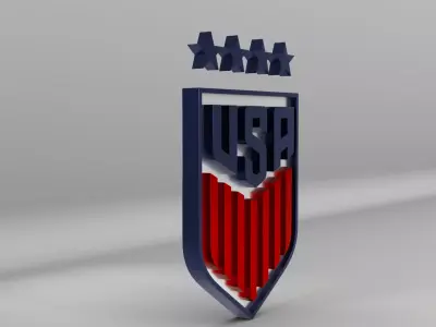 USA National Soccer Team Logo 3D model