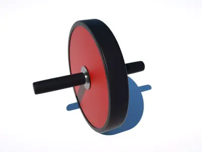 Ab Roller - Gym equipment Low-poly 3D model