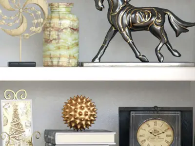 OpenShelf bookcase with books 3D model