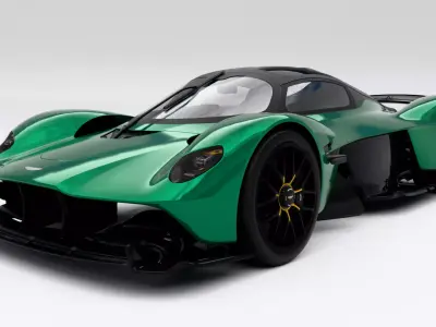 Aston Martin Valkyrie Spider 2022 Low-poly 3D model