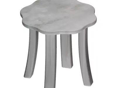 Marble Flower Table 3D model