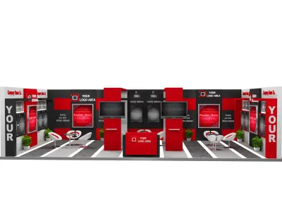 Booth Exhibition Stand a517b 3D model