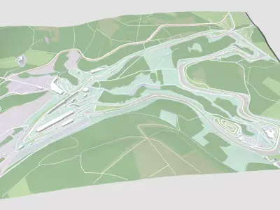 Circuit de Spa Francorchamps Belgium 3D model