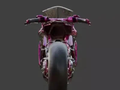 Luxury Cyberpunk Motorcycle 3D Model Low-poly 3D model