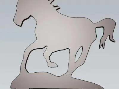 Wonderful Artificial Horse Home and Garden Outdoor Lawn Decor 3D model