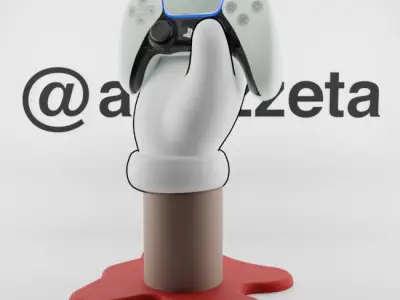 Kaws Companion Hand Controller Stand PS and Xbox Textured Low-poly 3D model