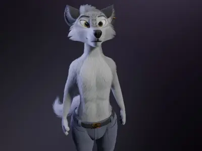 Magnus Anthro Wolf 3D model