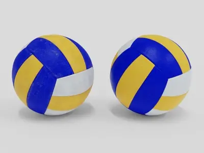 Volleyball with textures 3D model