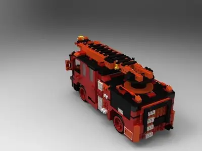 Lego FireTruck Free 3D model