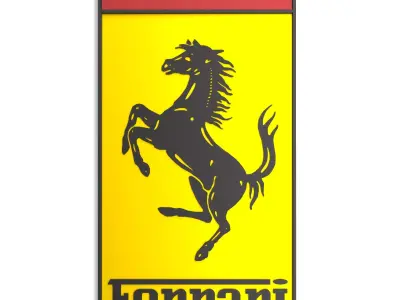 Ferrari Logo 05 3D print model