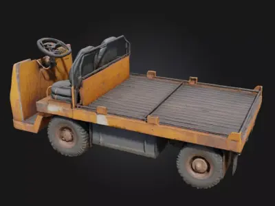 Utility Cart  Practical Mobility for Industrial and Everyday Use 3D model